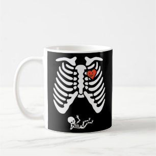 Skeleton pregnancy spooky Halloween pumpkin baby B Coffee Mug