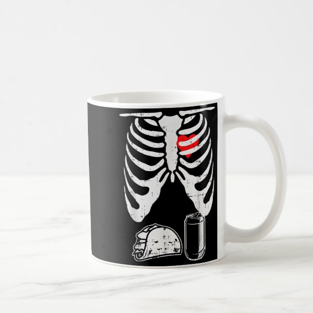 Skeleton Pregnancy Taco Beer Xray Halloween Soon D Coffee Mug (Right)