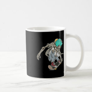 Skeleton Pulling An Ollie On His Skateboard Coffee Mug