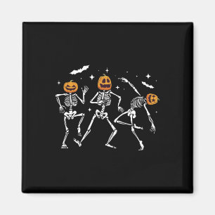 Skeleton Pumpkin Halloween Magnet