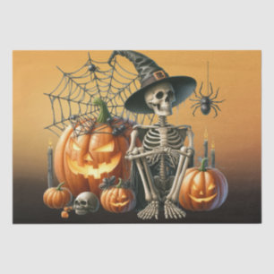 Skeleton Pumpkins Halloween Tissue Paper