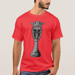 Skeleton Queen Chess Piece Chess Player Chessboar T-Shirt