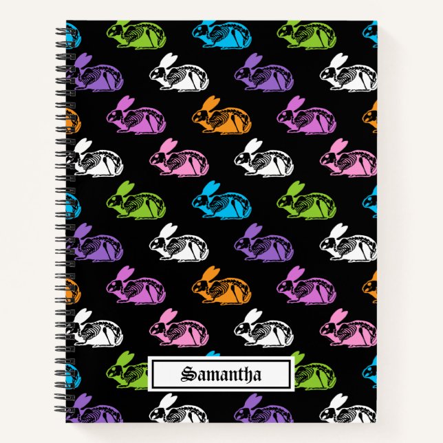 Skeleton Rabbits Pattern Notebook (Front)
