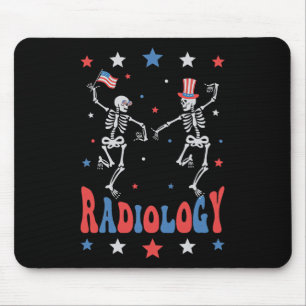 Skeleton Radiology X-ray Tech Patriotic 4th Of Jul Mouse Pad