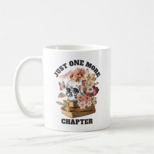 SKELETON READER JUST ONE MORE CHAPTER COFFEE MUG