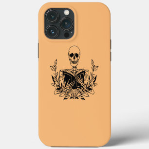 Skeleton Reading Book Bookworm Reader Funny Gift iPhone 13 Pro Max Case