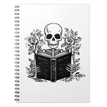Skeleton reading romance book