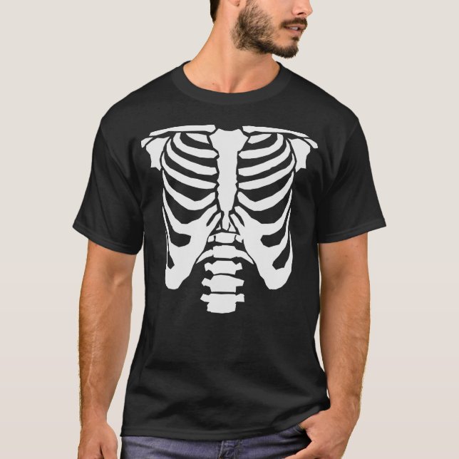 SKELETON - Rib Cage and Spinal Chord T-Shirt (Front)
