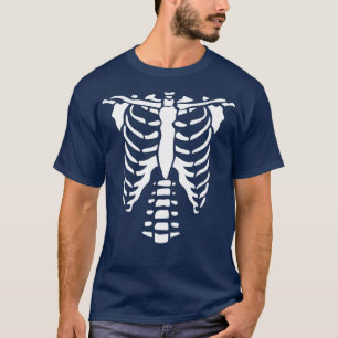 Skeleton Rib Cage Easy Halloween Costume UniFunny T-Shirt