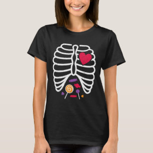 Skeleton Rib Cage Funny Halloween Boys Girls  T-Shirt