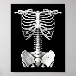 Skeleton Rib Cage Halloween Costume Gifts For Men Poster