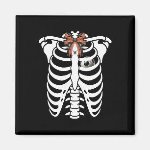 Skeleton Rib Cage Halloween Footbyll Soccer Costum Magnet