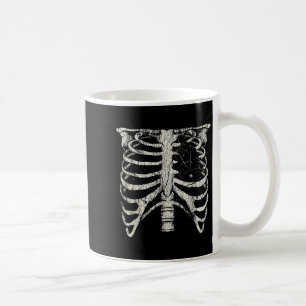 Skeleton Rib Cage Horror Alt Goth Halloween Costum Coffee Mug