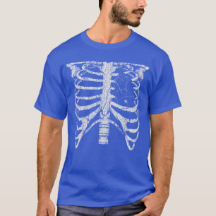 Skeleton Rib Cage Horror Alt Goth Halloween Costum T-Shirt