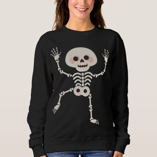 Skeleton Rib Cage Men Women Halloween Costume Sweatshirt (Front)