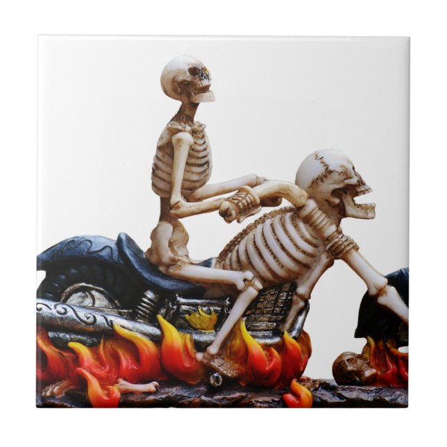 Skeleton Rider Ceramic Tile (Front)