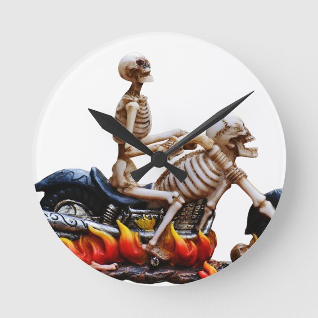 Skeleton Rider Round Clock (Front)