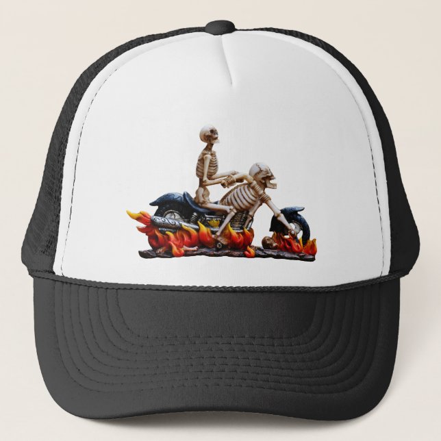 Skeleton Rider Trucker Hat (Front)