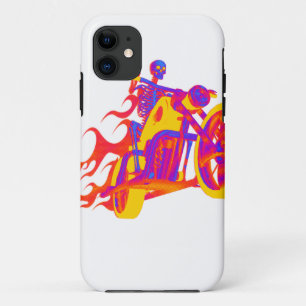 Skeleton Riding a Motorcycle iPhone 11 Case