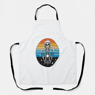 Skeleton Riding Motorcycle Apron