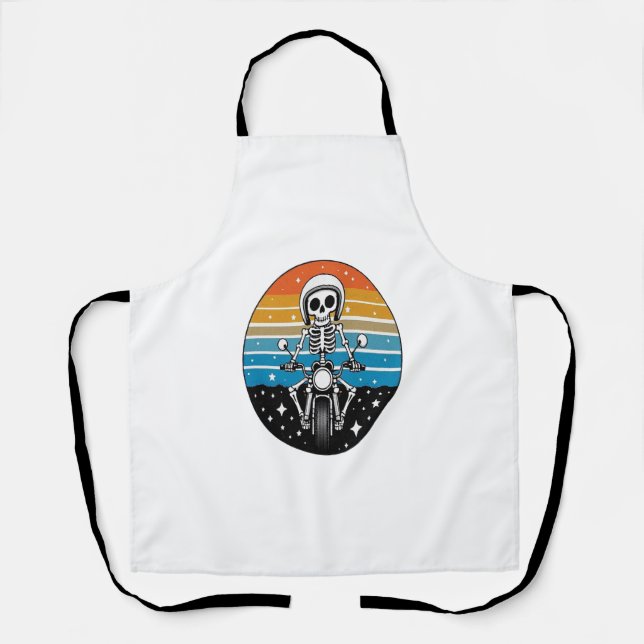 Skeleton Riding Motorcycle Apron (Front)