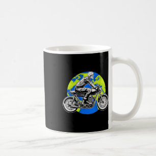 Skeleton Riding Motorcycle Earth Day Cool Save The Coffee Mug
