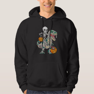 Skeleton Riding Rex Mummy Dinosaur Kids Trick or T Hoodie