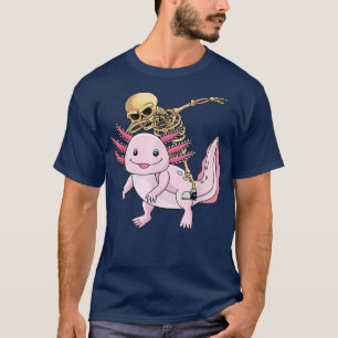 Skeleton Riding Skeleton Lazy Halloween Costume Cu T-Shirt
