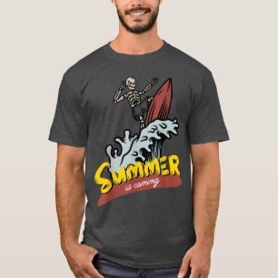 Skeleton Riding The Waves, Surf, Summer 2022 Is Co T-Shirt