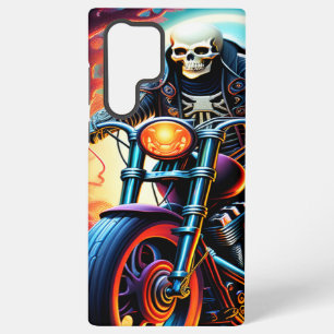 Skeleton Riding through the fire cave Samsung Galaxy Case