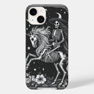 Skeleton Riding Unicorn Skeleton Tarot Card Case-Mate iPhone 14 Case