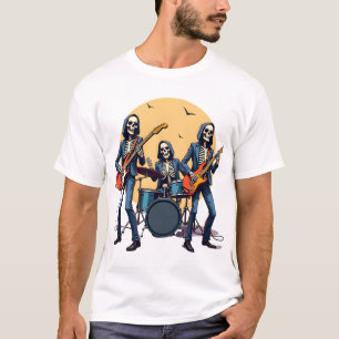 Skeleton Rock Band � Funny Halloween Shirt