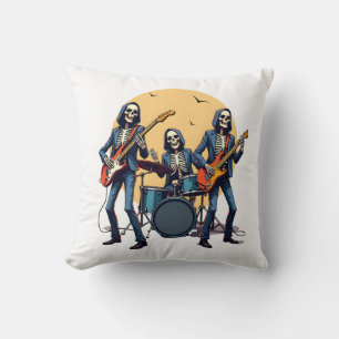 Skeleton Rock Band � Funny Halloween Shirt Cushion