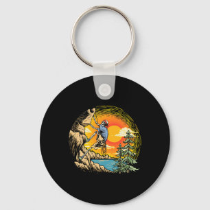 Skeleton Rock Climber Vintage Climbing And Boulder Key Ring