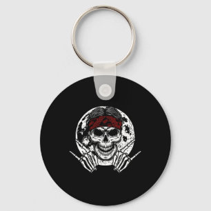 Skeleton Rock Hand Halloween Rock And Roll Midnigh Key Ring
