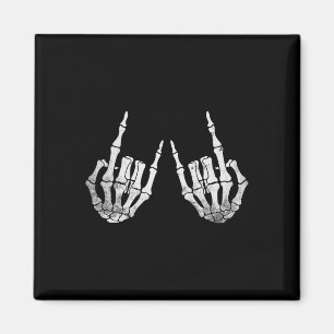 Skeleton Rock Hand Lazy Halloween Costume Cool Bon Magnet