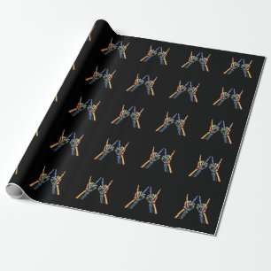 Skeleton Rock Hand LGBTQ Cool Rainbow Flag Gay Wrapping Paper