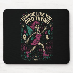 Skeleton Roller Skating Parade Fairy Halloween Cos Mouse Pad