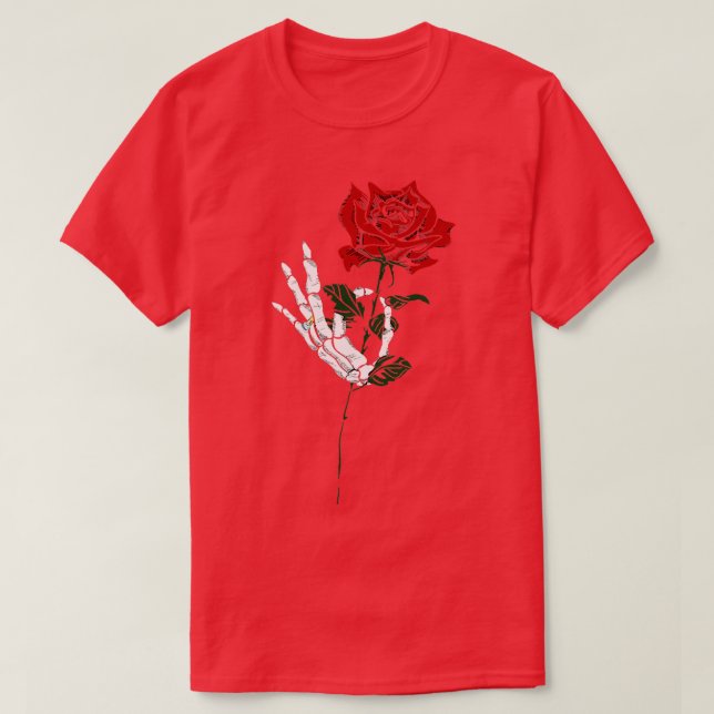 Skeleton Rose Bride Tattoo Design Tee  (Design Front)