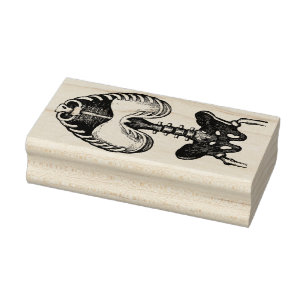 Skeleton Rubber Stamp