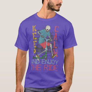 Skeleton Scooter Streetstyle Retro Stunt Scooter  T-Shirt