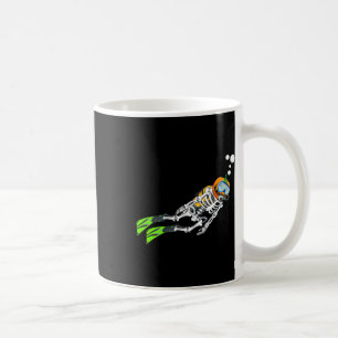 Skeleton Scu Diving Halloween Pumpkin Diver Coffee Mug