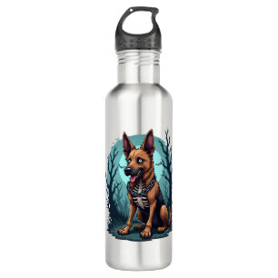Skeleton Shepherd Dog 710 Ml Water Bottle