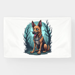 Skeleton Shepherd Dog Banner