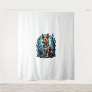 Skeleton Shepherd Dog Tapestry