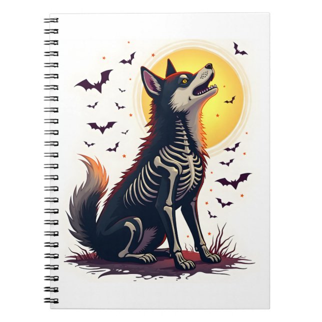 Skeleton Shiba Scream Notebook (Front)