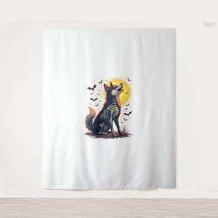 Skeleton Shiba Scream Tapestry