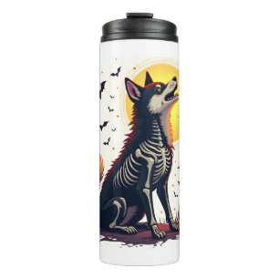 Skeleton Shiba Scream Thermal Tumbler