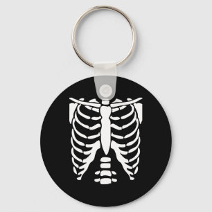 Skeleton Shirt Halloween Costume Rib Cage Anatomy Key Ring