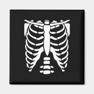 Skeleton Shirt Halloween Costume Rib Cage Anatomy  Magnet